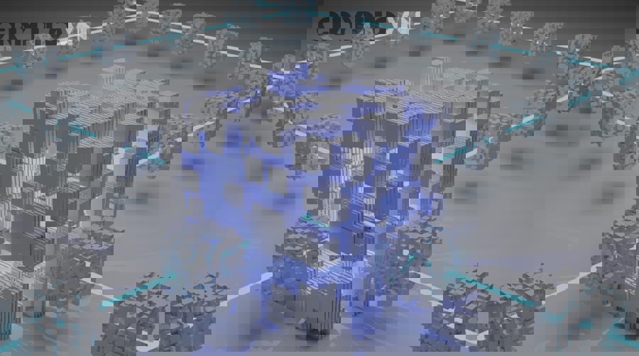 Blockchain network visualization representing on-chain data