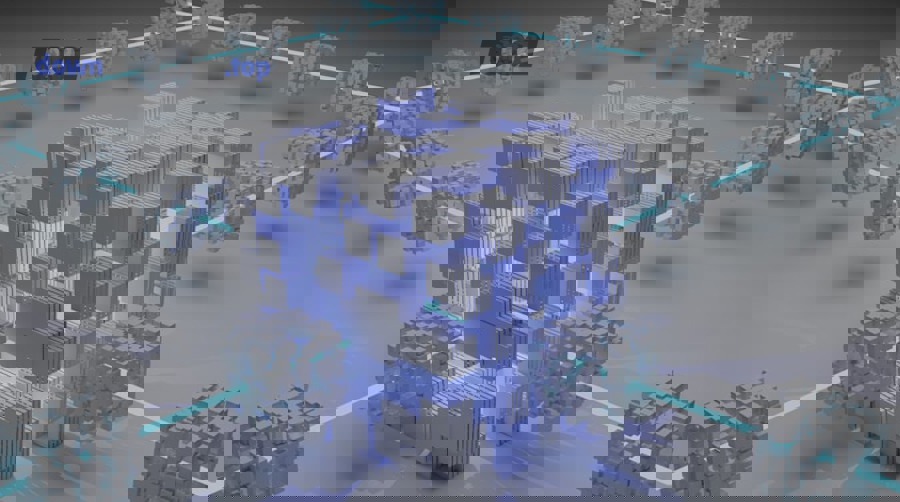 Ethereum blockchain network visualization