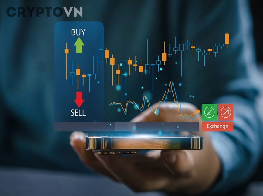 Trader phân tích dữ liệu giao dịch crypto và nhật ký giao dịch