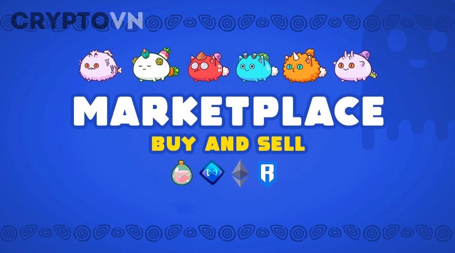 Axie Marketplace hoạt động theo cơ chế nào từ lúc kết nối ví đến khi hoàn tất giao dịch?