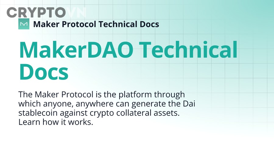 Sơ đồ tổng quan Maker Protocol với người dùng, keepers, oracles và governance