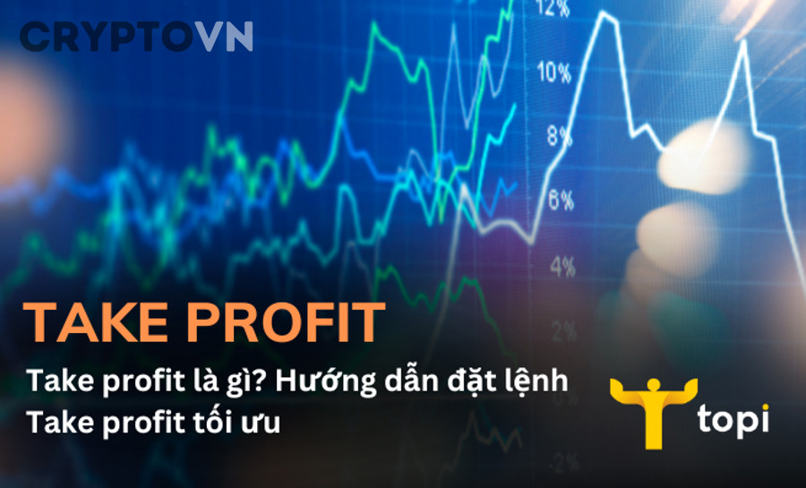 Biểu đồ giao dịch crypto minh họa take profit