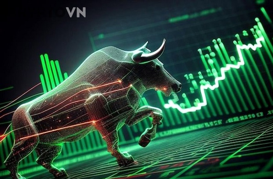 Biểu đồ tăng giá thể hiện bull market trong crypto