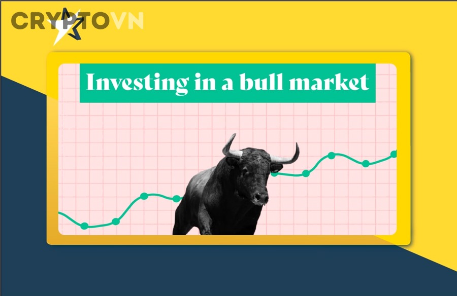 Biểu đồ giá crypto thể hiện tín hiệu xu hướng tăng đầu chu kỳ bull market