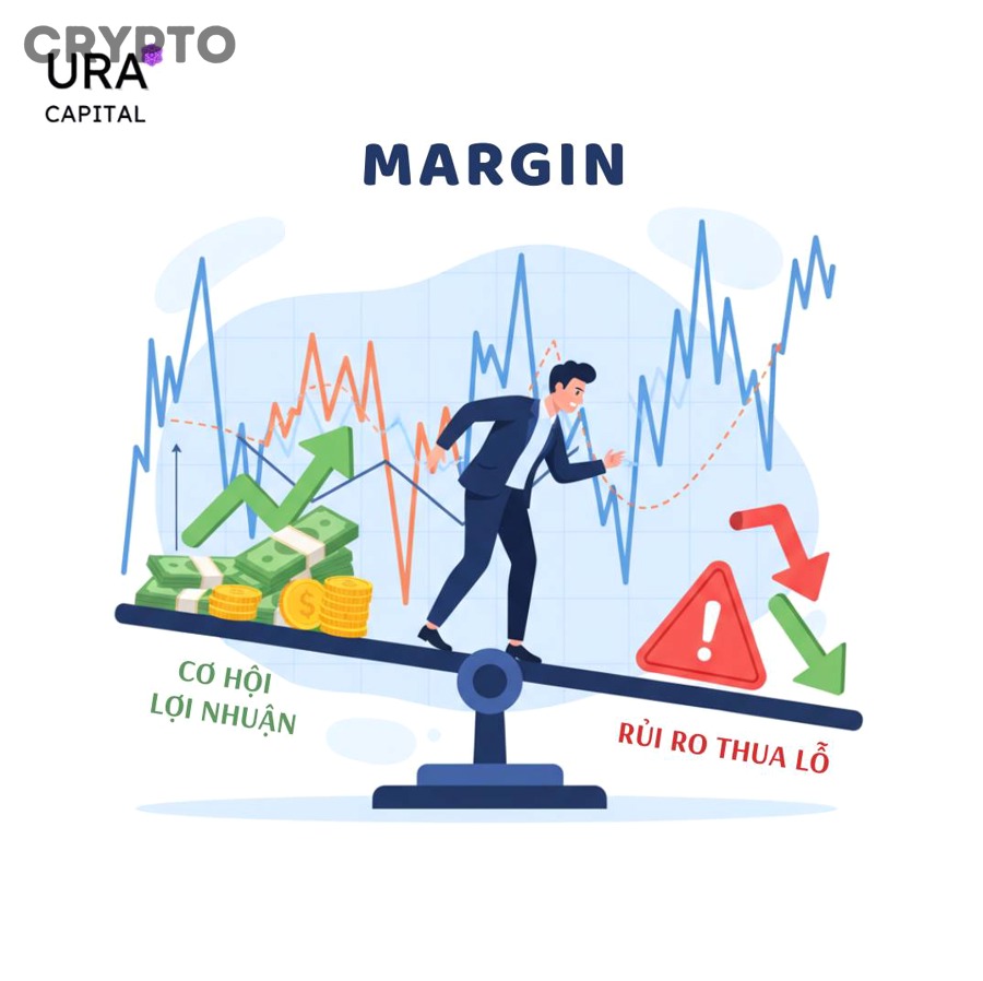 Biểu đồ crypto giảm mạnh minh họa nguy cơ liquidation trong giao dịch margin