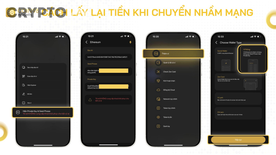 Biểu tượng crypto minh họa cho giao dịch đa mạng