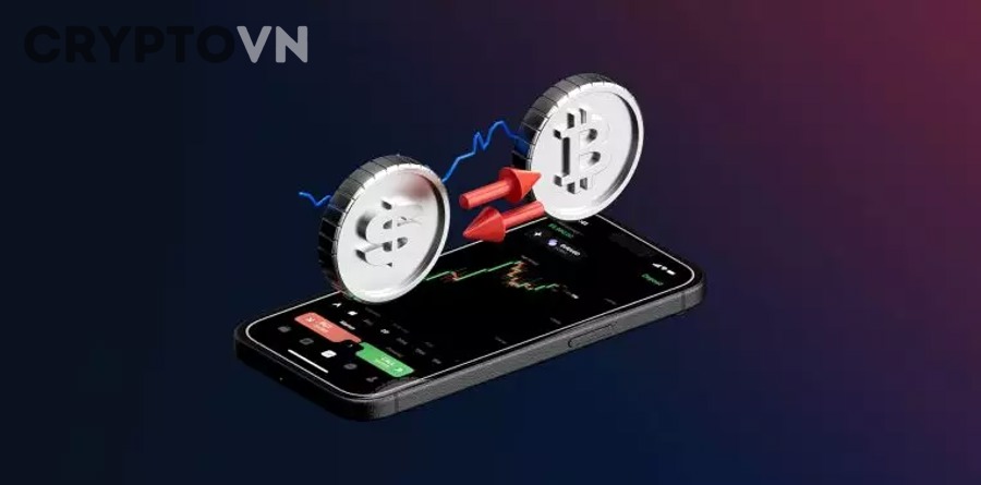 Biểu đồ crypto thể hiện biến động giá và mức leverage trong scalp và swing
