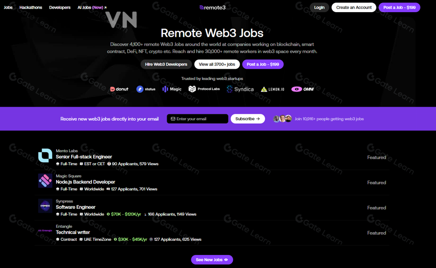Cơ hội việc làm Web3 ít cạnh tranh hơn ngoài job board