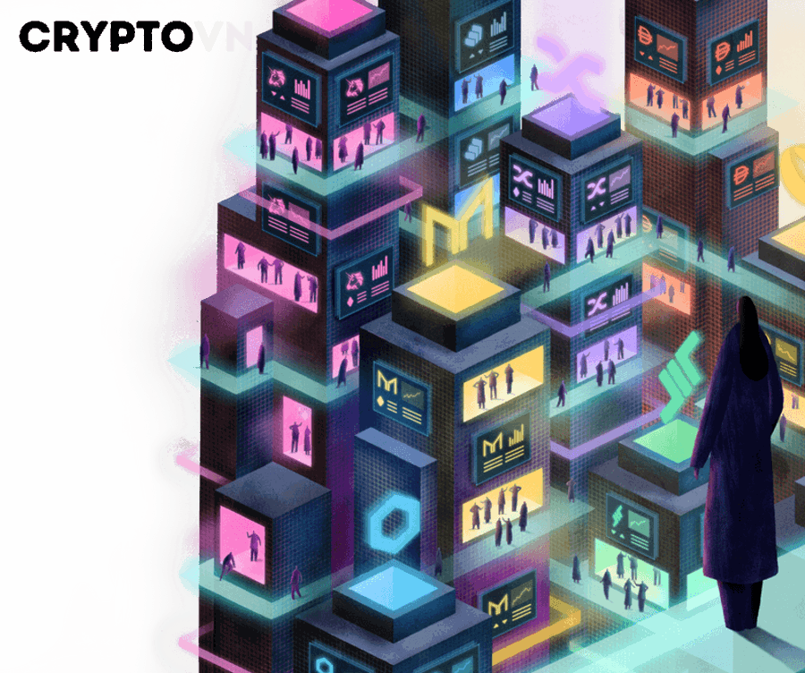 Minh họa các ứng dụng Web3 và hạ tầng tài chính phi tập trung