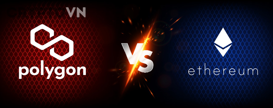 Logo Polygon dùng minh họa cho so sánh phí Polygon với Ethereum