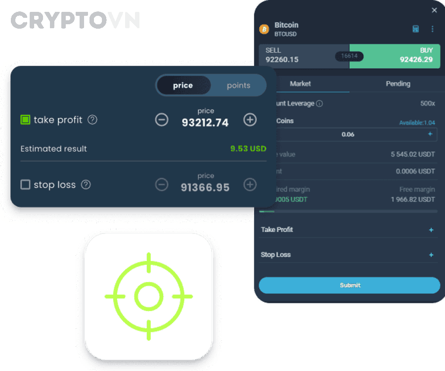 So sánh app bot calculator và công cụ tích hợp trên sàn trong việc hỗ trợ đặt stop loss