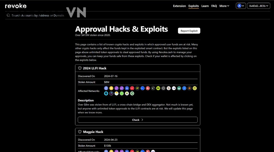 Quy trình kiểm tra và revoke token approval trên ví crypto