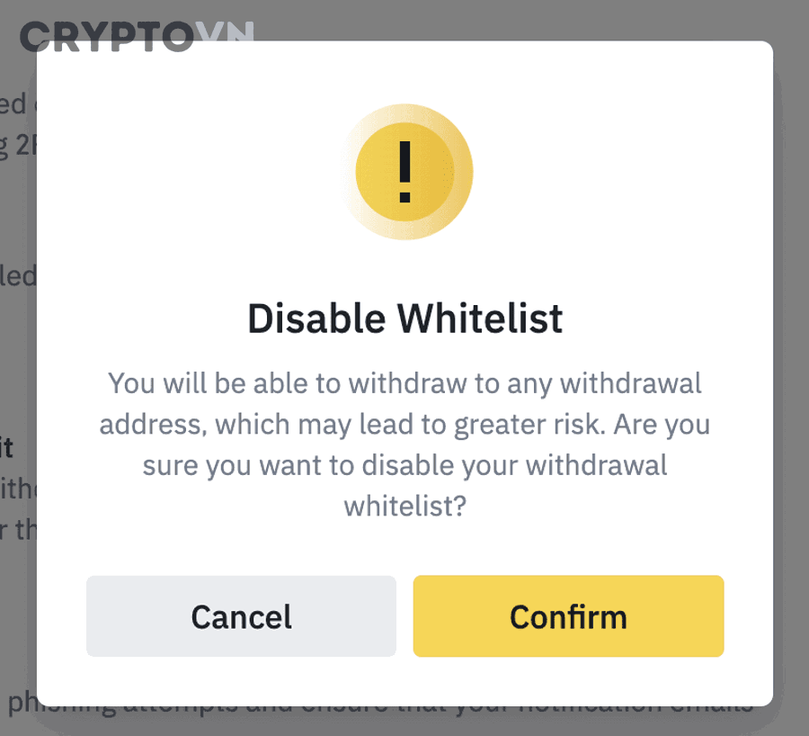 Làm sao thêm đúng địa chỉ ví vào whitelist mà không rút nhầm?