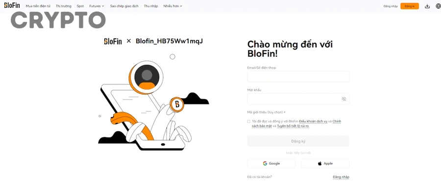 Minh họa ví crypto và giao dịch phi tập trung