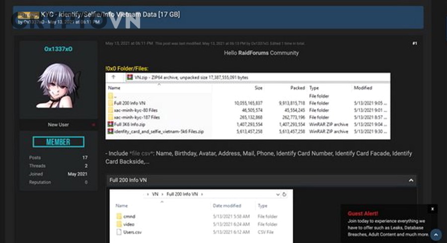 Giấy tờ KYC, email và điện thoại là các dữ liệu nhạy cảm cần bảo vệ