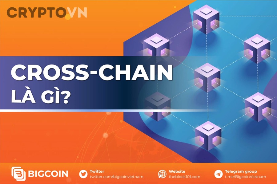 Sơ đồ minh họa cách các blockchain kết nối trong môi trường cross-chain